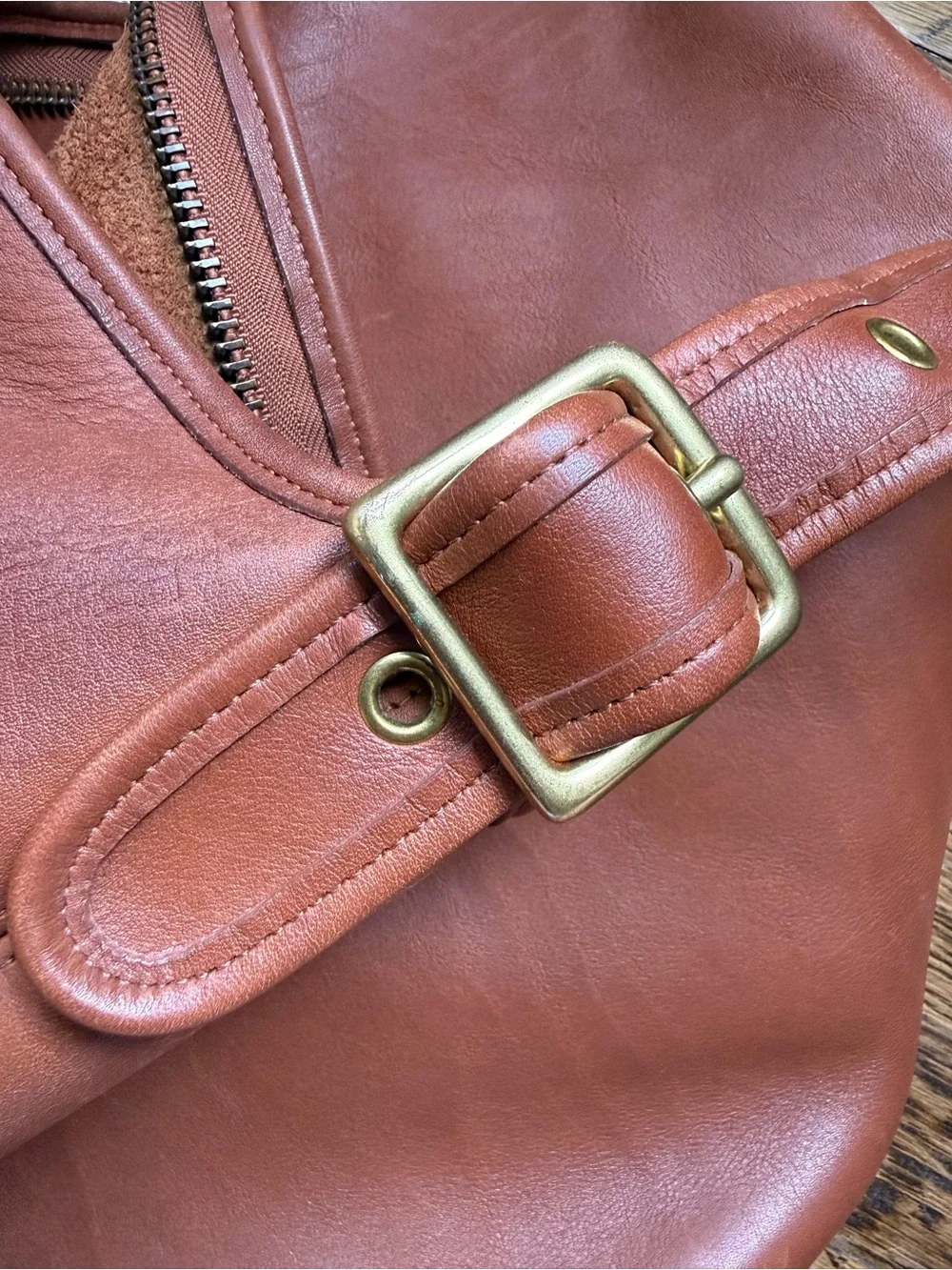 Vintage Coach 9085 Duffle Brown Leather Bag